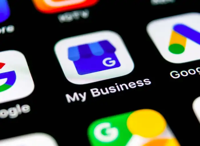 Icône de l'application Google Business Profile sur l'écran d'un smartphone